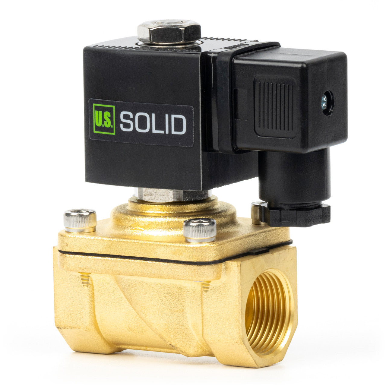 3/4" Solenoid Valve - Brass 12V DC Normally Closed with Viton Seal, Junction Box Type