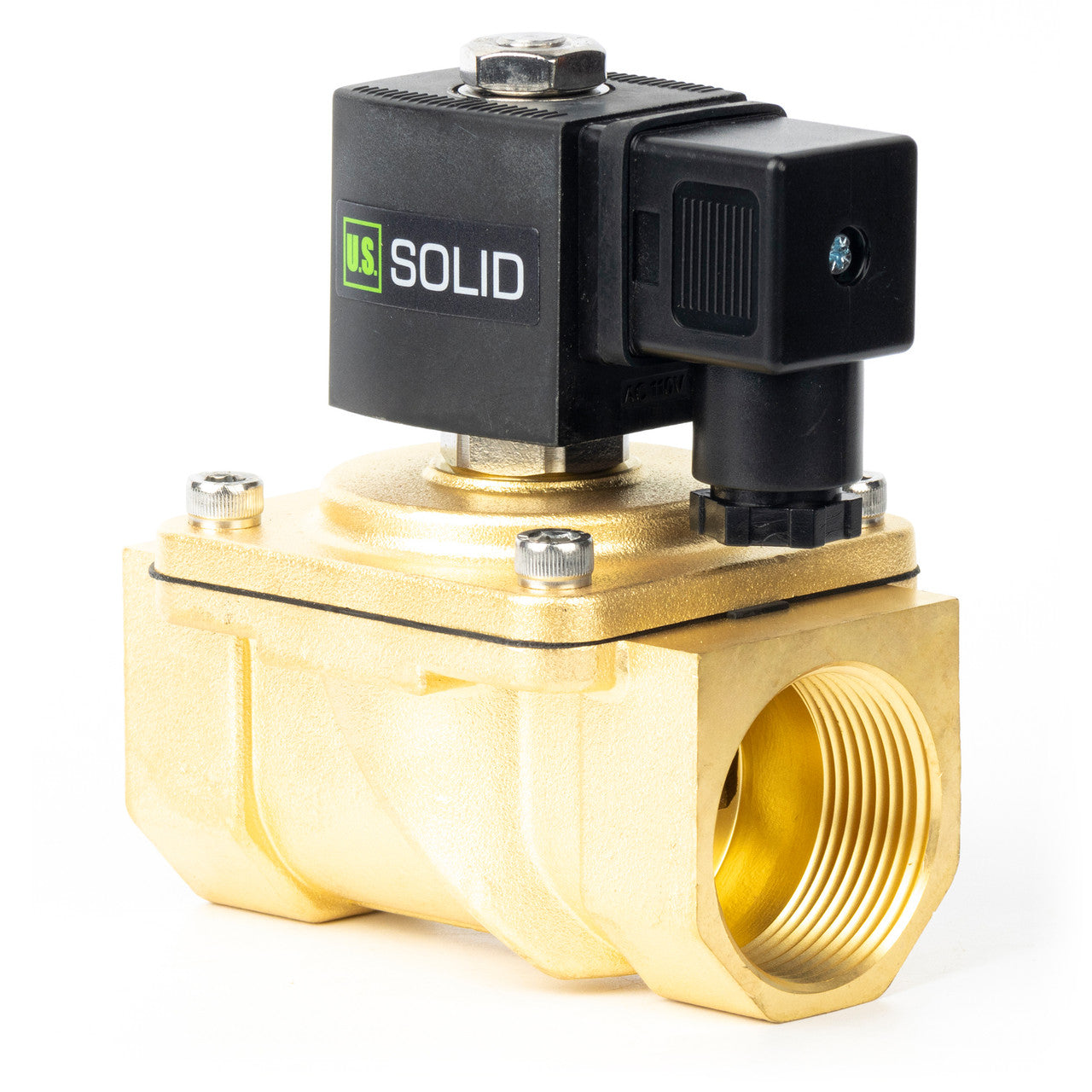 1-1/4" Solenoid Valve - Brass 110V AC Normally Closed with Viton Seal, Junction Box Type