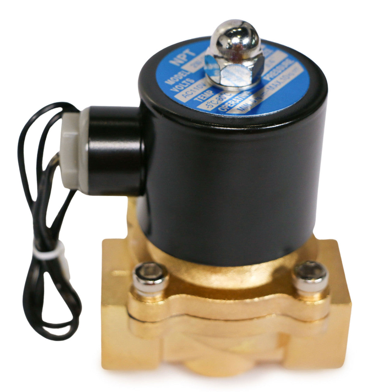 U.S. Solid Solenoid Valve - 3/4” Zinc-Alloy 24V AC Solenoid Valve, NBR Seal