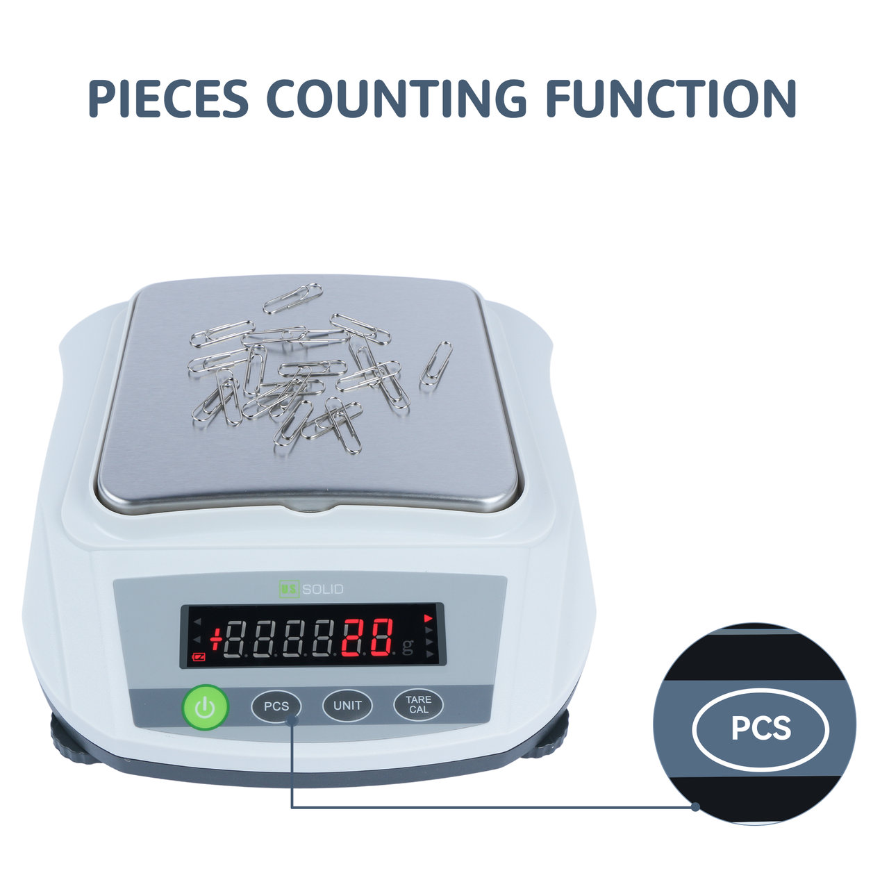 U.S. Solid Precision Balance 0.01 g x 3 kg/6.6 lbs, Multi-Functions