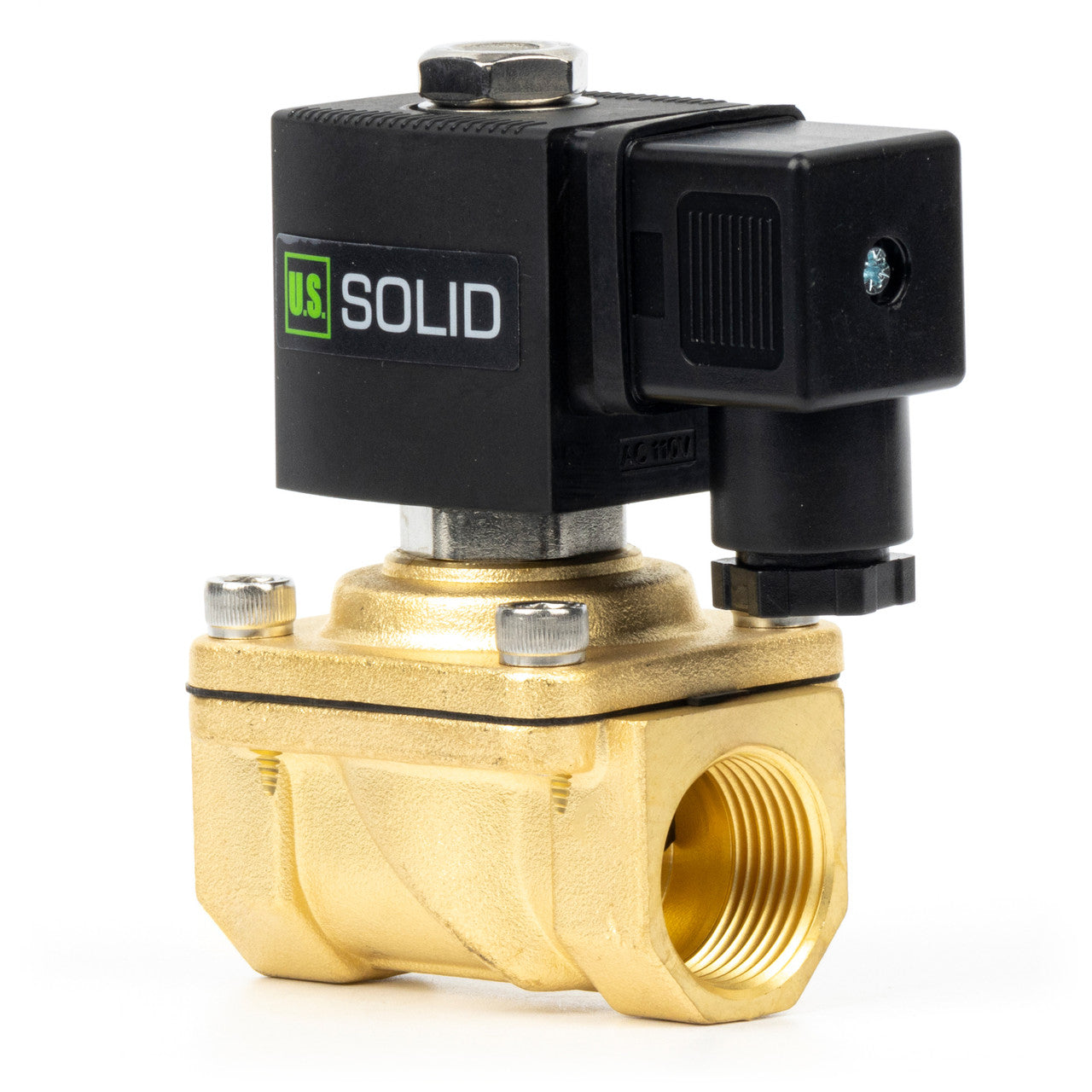 3/4" Solenoid Valve - Brass 110V AC Normally Closed with Viton Seal, Junction Box Type