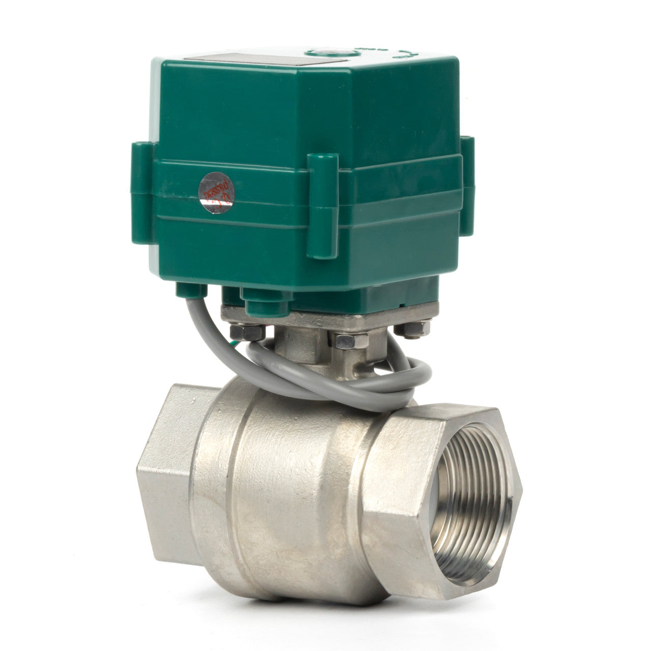 1-1/2” Motorized Ball Valve - Stainless Steel 2-wire Auto Return, 9-24V AC/DC Electric Ball Valve with Full Port, , Normally Closed