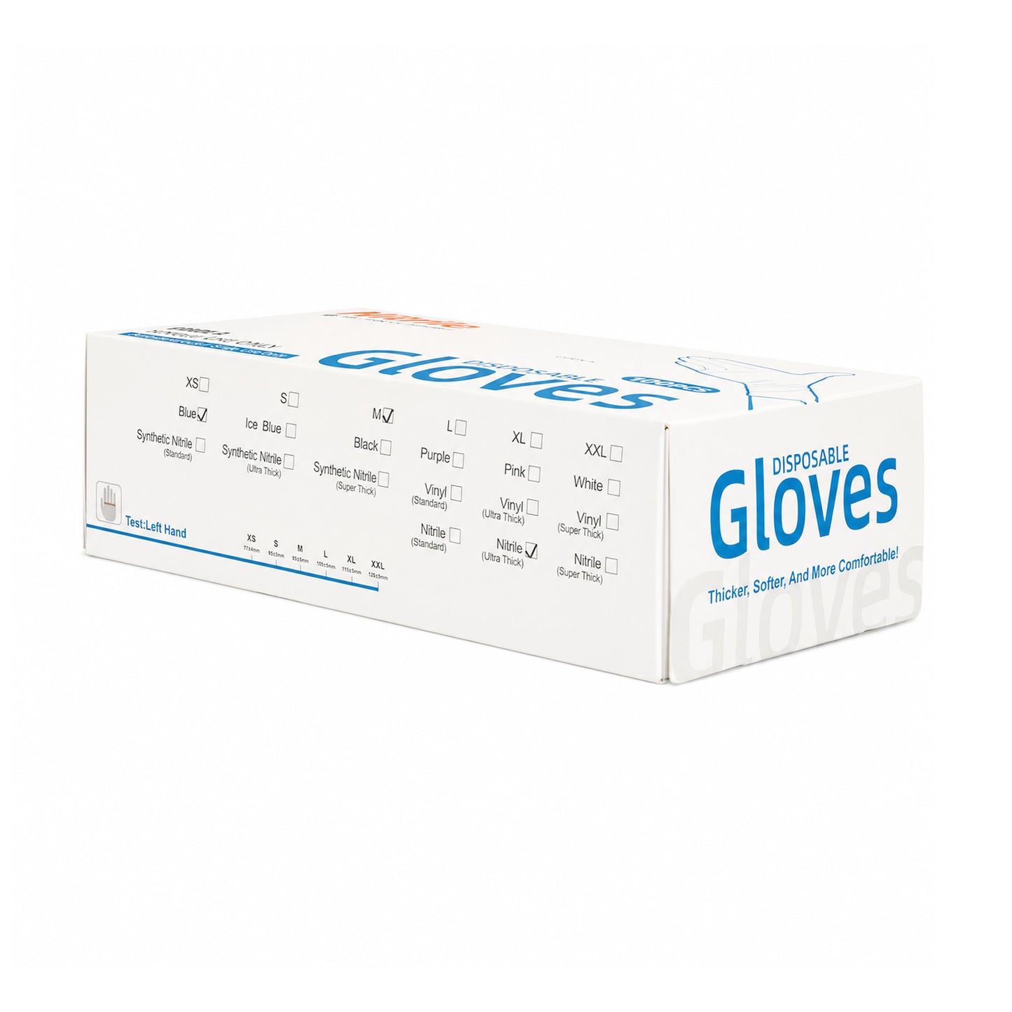 Luvas de nitrilo para exame – Sem látex, sem pó, 4g, luvas descartáveis ​​seguras para contato com alimentos para uso médico, doméstico e de limpeza.