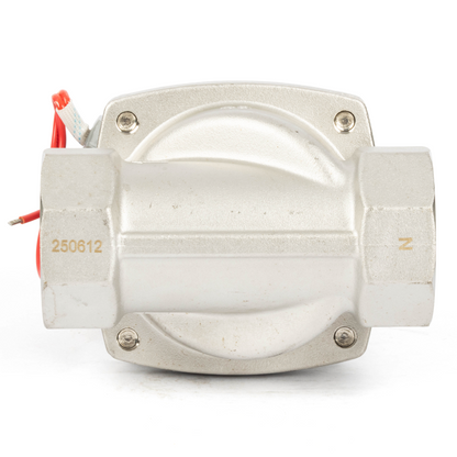 1-1/2" Stainless Steel Solenoid Valve - 24V DC Normally Closed, Viton Seal