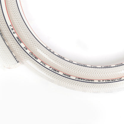 ท่อ PVC ถักแรงดันสูง - ใส เส้นผ่านศูนย์กลางภายใน 3/4 นิ้ว x เส้นผ่านศูนย์กลางภายนอก 1 นิ้ว (10 ฟุต)