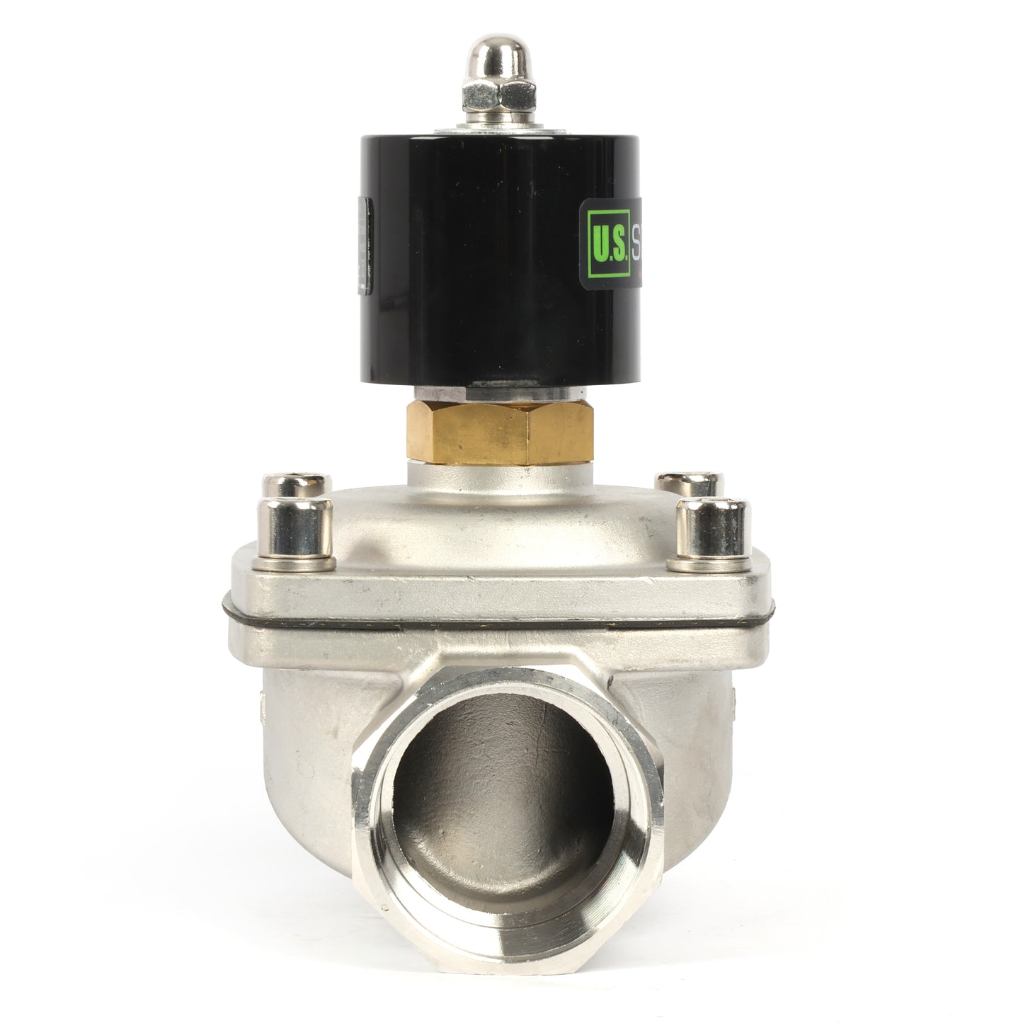 2"-Magnetventil – Elektrisches 12-V-Gleichstrom-Magnetventil aus Edelstahl, normalerweise offen, Viton-Dichtung