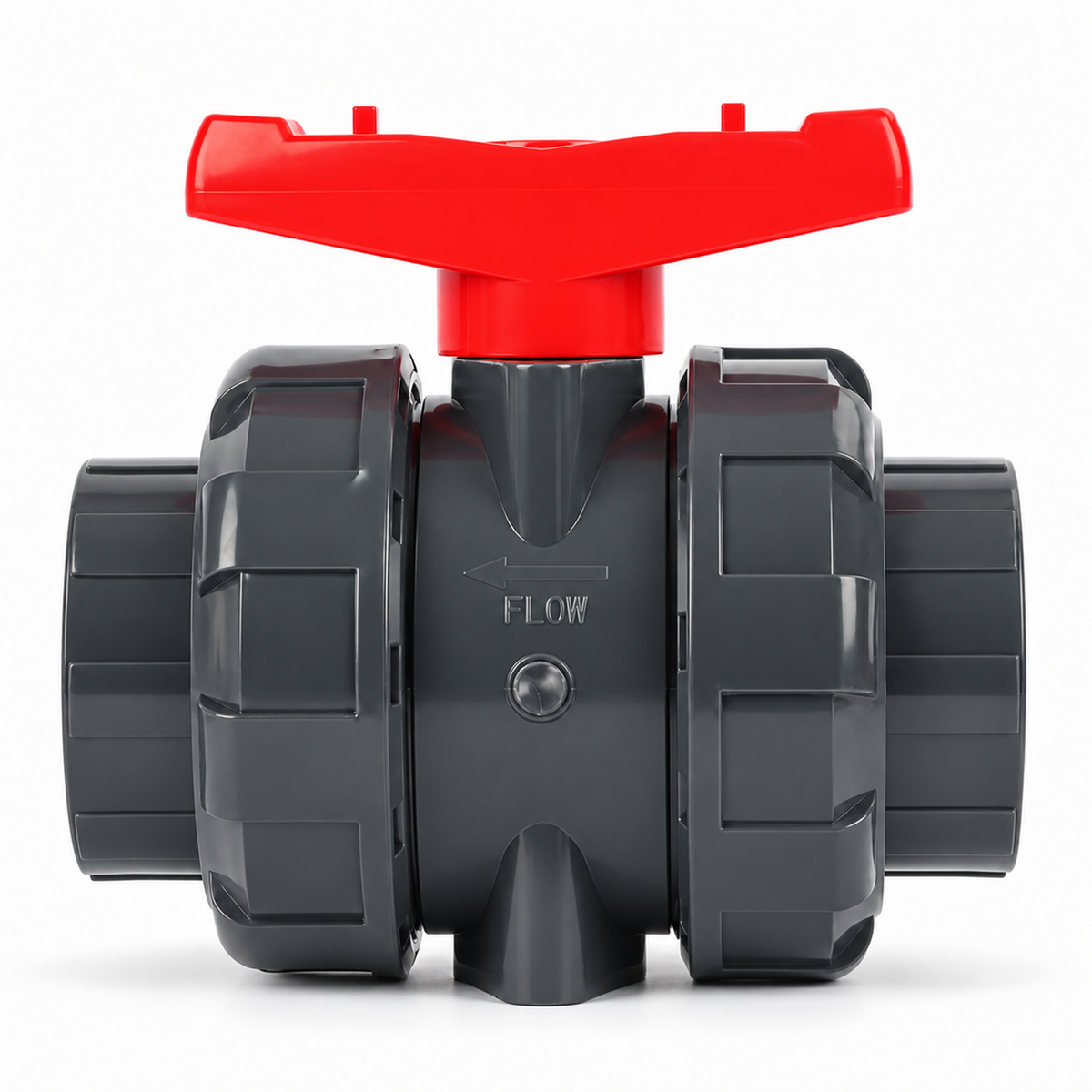 2-1/2" PVC True Union Ball Valve, Full Port, Slip Socket, Schedule 40 and 80 Compatible, 150 psi, PTFE Seat, EPDM O-Ring