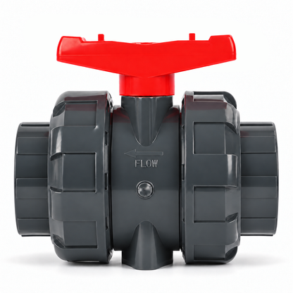 3"-PVC-Kugelhahn mit echter Verschraubung, voller Durchgang, Steckmuffe, kompatibel mit Schedule 40 und 80, 150 psi, PTFE-Dichtung, EPDM-O-Ring