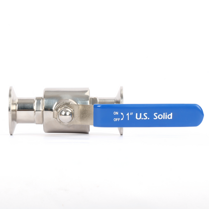 1-1/2" Tri Clamp Ball Valve 304 Stainless Steel (1" Tube OD) with 2 Silicone Gaskets