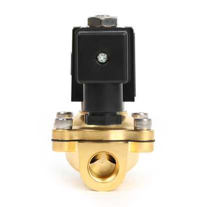 3/8" Pirinç Elektrikli Solenoid Vana - 12V DC, Normalde Kapalı, 145 PSI, VITON