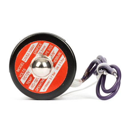 1/8" Stainless Steel Solenoid Valve - 12V DC Normally Closed, Viton Seal