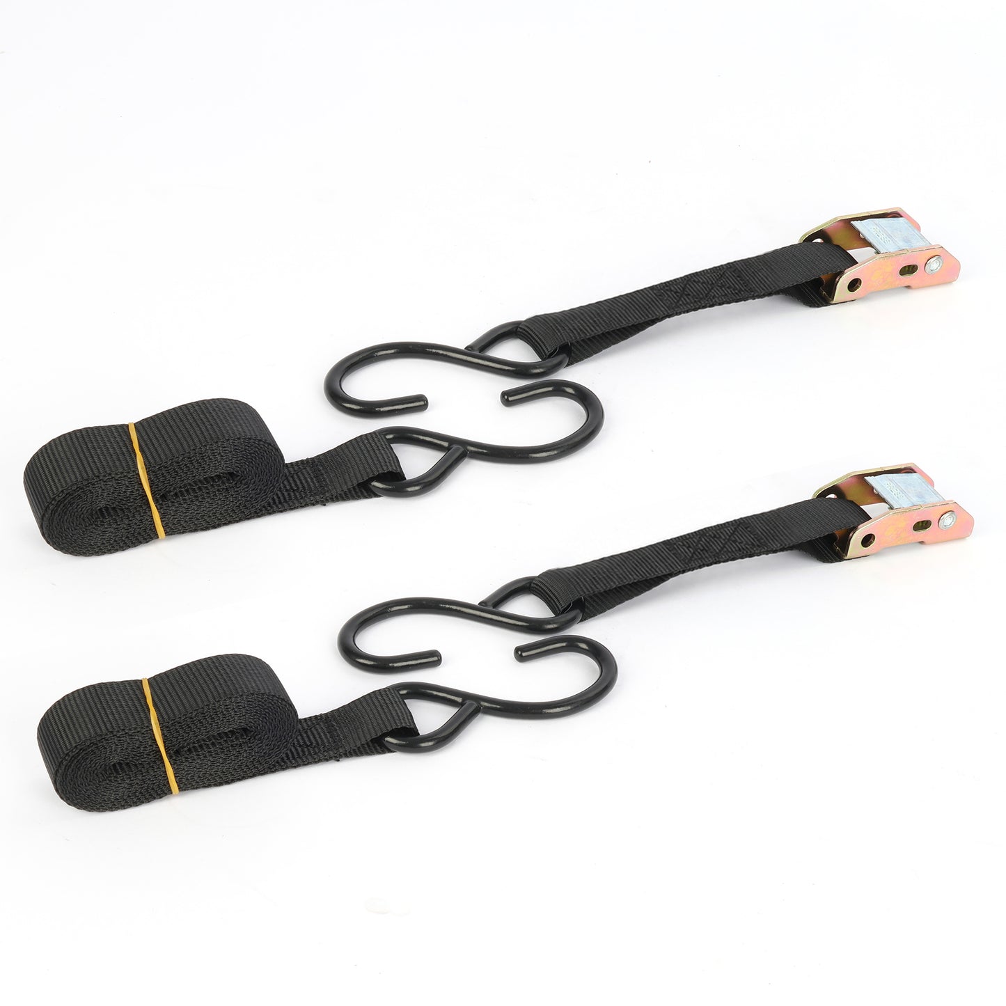 2PCS 1"x10ft Double Hook Cam Buckle Tie Down Straps 331lbs