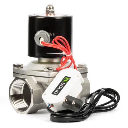Stainless Steel Solenoid Valve 1-1/2" - 110V AC Smart Wi-Fi APP-Controlled Normally Closed