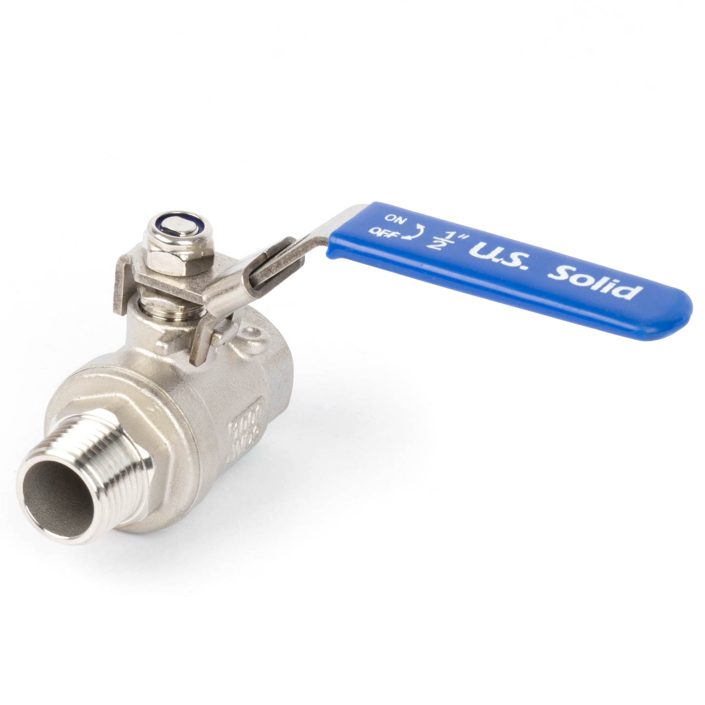1/2" Ball Valve – Male x Female 316 Stainless Steel Heavy Duty, 1000WOG, Full Port with Anti-Misoperation Lock