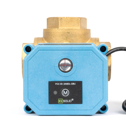 3/4" WiFi Smart Motoriserad Kulventil för, 3-vägs 4-läges mässing, USB-driven, LED-statusindikator, flödesriktningsfönster