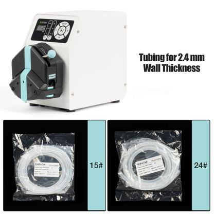 Kompakte Peristaltikpumpe mit Timer - Drehzahleinstellbarer Einkanal für 1,6 mm/2,4 mm Wandstärke (0,0053-1505/0,18-956 ml/min)