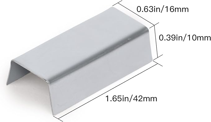 U.S. Solid 300pcs open seals buckles for 5/8" steel strapping, sturdy metal clips for pallet packaging banding.