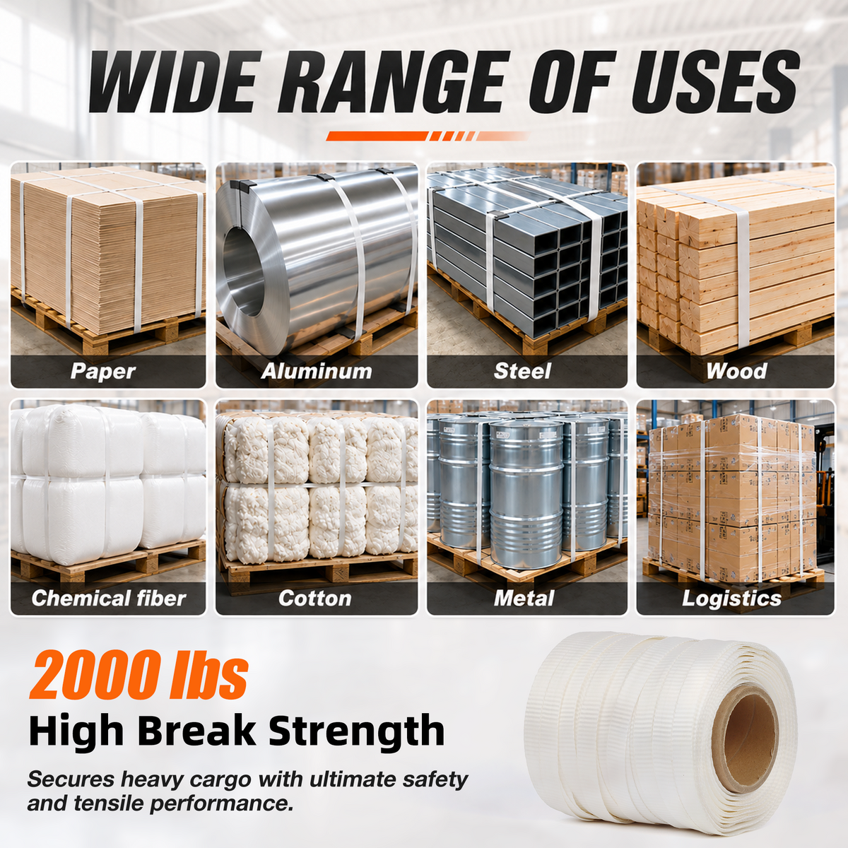 3/4" x 985' gewebtes Kordelband
