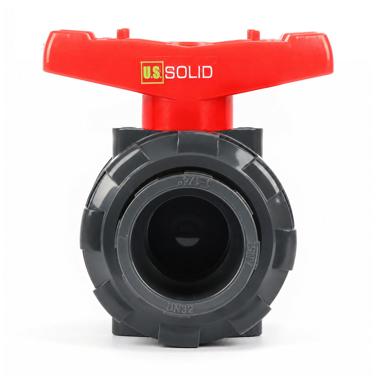 1-1/4" PVC True Union Ball Valve, Full Port, Slip Socket, Schedule 40 and 80 Compatible, 150 psi, PTFE Seat, EPDM O-Ring, 2 Pack