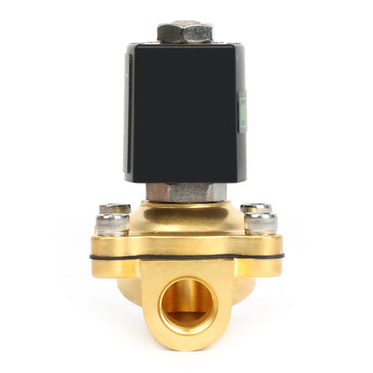 3/8" Pirinç Elektrikli Solenoid Vana - 12V DC, Normalde Kapalı, 145 PSI, VITON