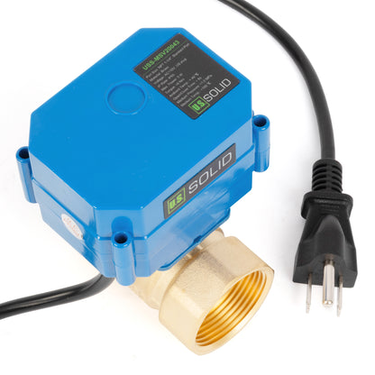 1-1/4" motoriserad kulventil i mässing med kägla, standardport, 110V/220V AC automatisk återgång, normalt öppen