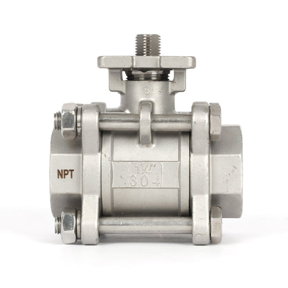 1 1/2" Electric Actuated Ball Valve, DC 24V  Heavy Duty 3-Piece Industrial Ball Valve,304SS, ON/OFF Type, Dry Contact