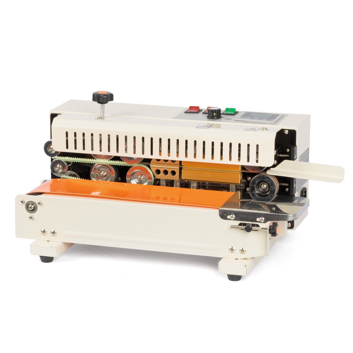 U.S. SOLID Continuous Bag Band Sealer Tabletop Sealing Machine, Automatic Horizontal Band Sealer with Digital Temperature Control