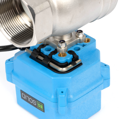 2" messinkimoottorinen palloventtiili - 110 V AC messinki sähköinen palloventtiili, automaattinen palautus, normaalisti kiinni