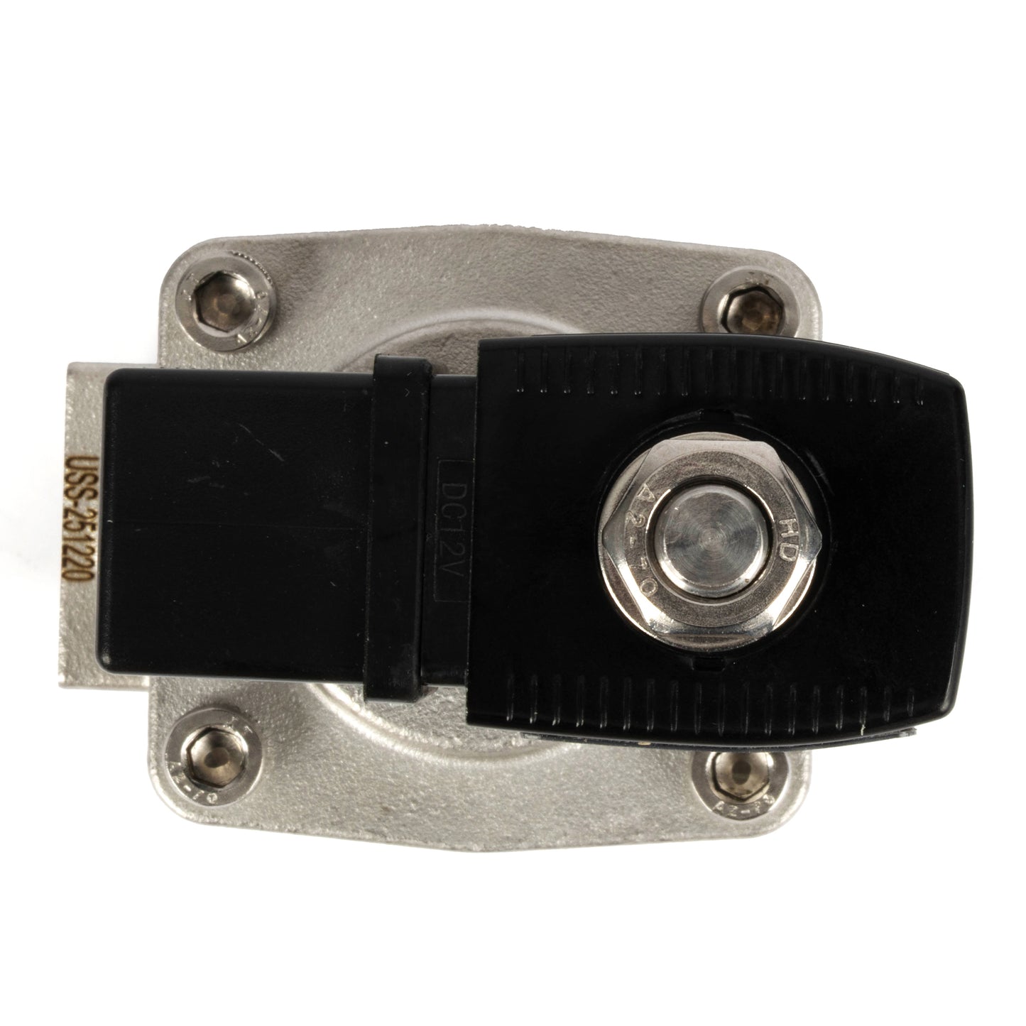 3/4" roestvrijstalen magneetventiel - 12V DC, normaal gesloten, 4,4-232 PSI, VITON-afdichting