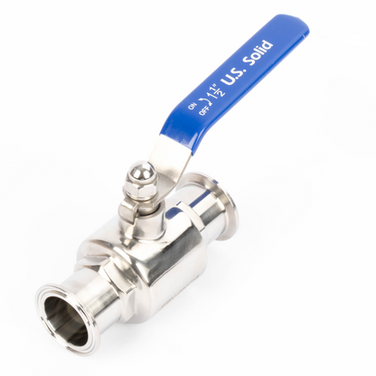 1-1/2" Tri Clamp Ball Valve 304 Stainless Steel (1-1/2" Tube OD) with 2 Silicone Gaskets