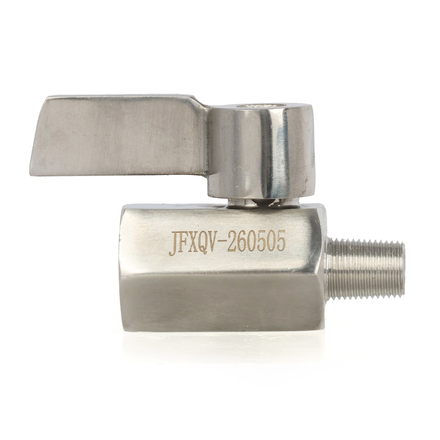 1/8" minikuleventil 304 rustfritt stål innvendig × utvendig gjenge 2 stk