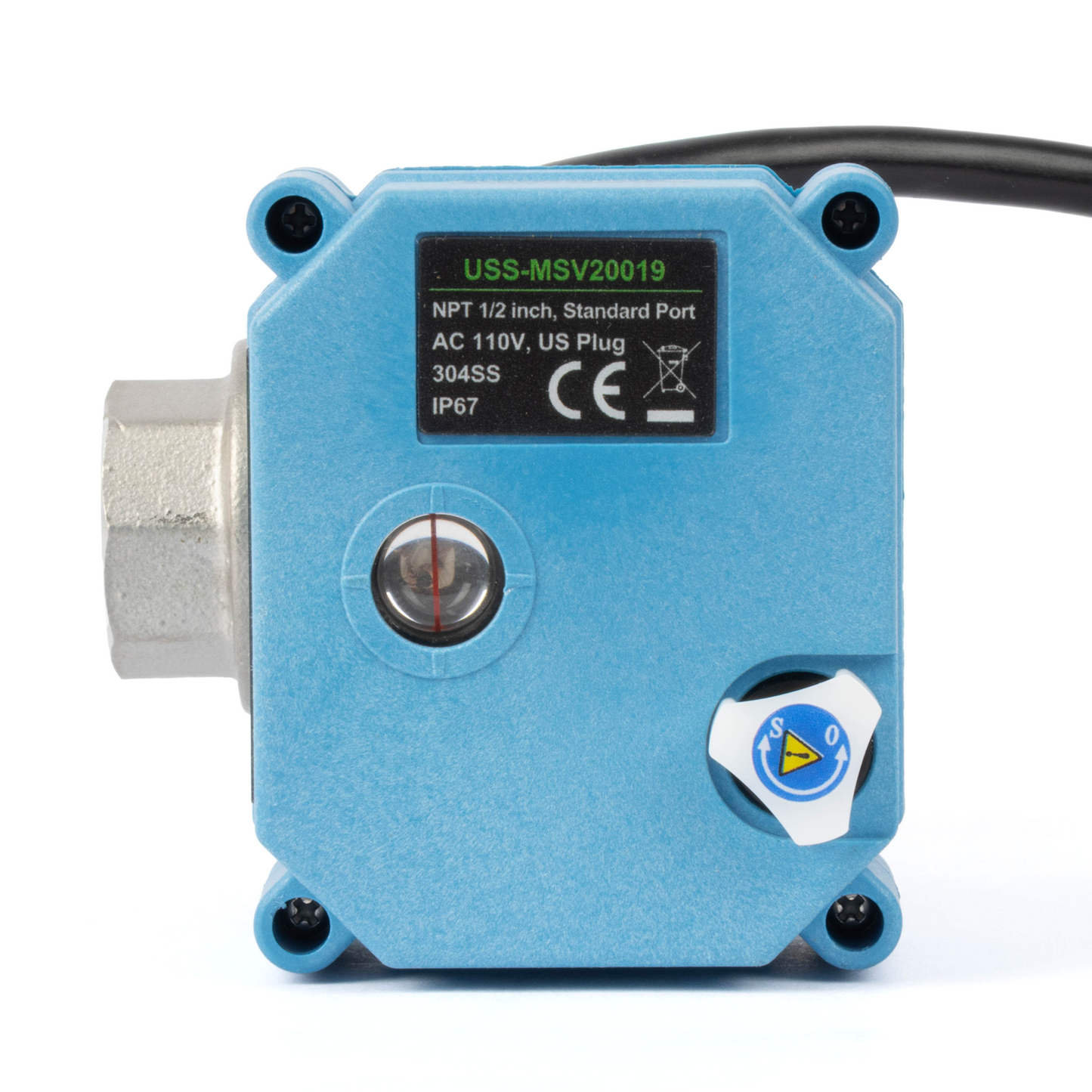 Vanne à boisseau sphérique motorisée en laiton 1/2" - Vanne à boisseau sphérique électrique 110 V CA, retour automatique, normalement fermée