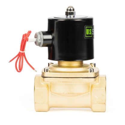 1-1/2" Brass Solenoid Valve - 24V DC Normally Closed, Viton Seal
