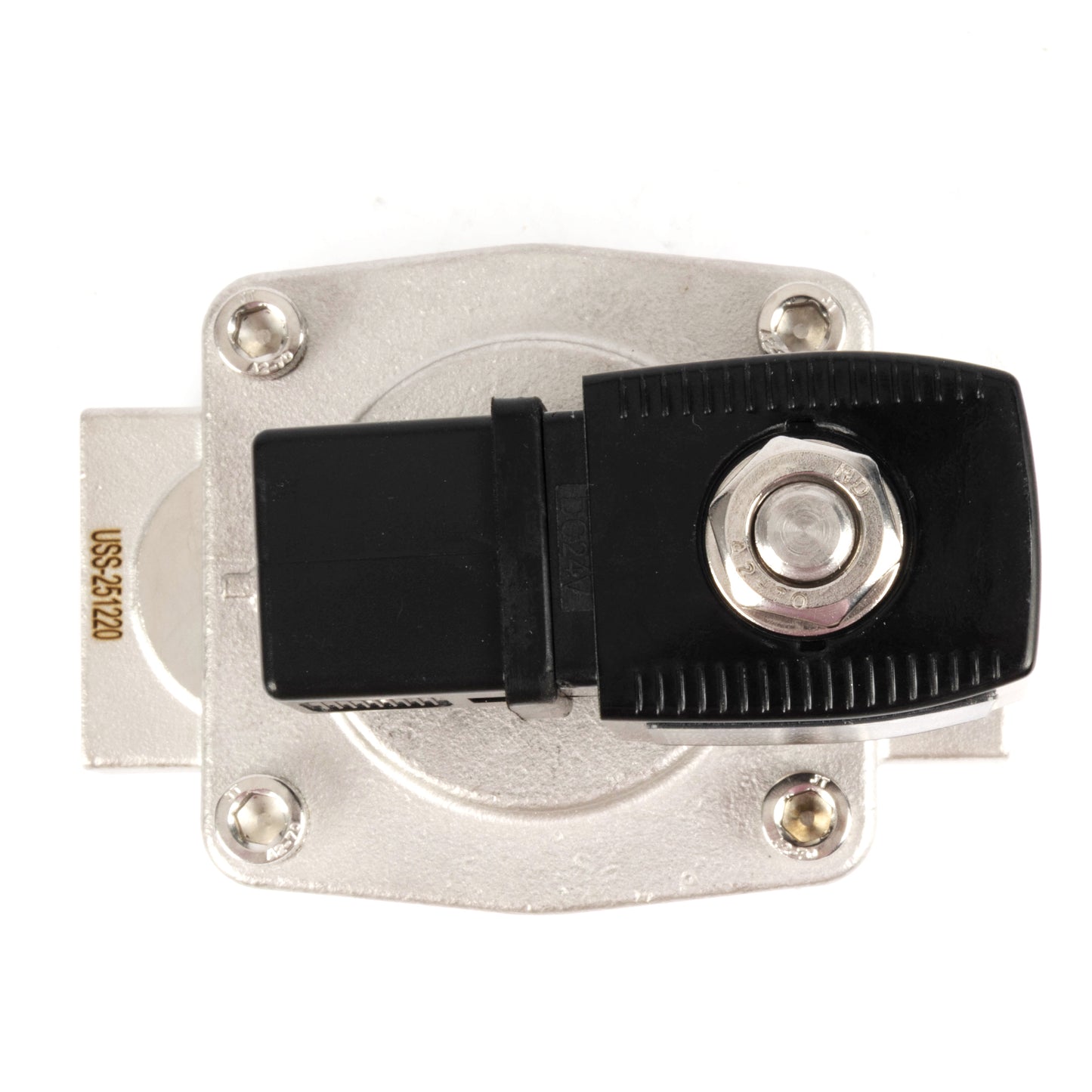 1" magnetventil i rustfrit stål - 24V DC, normalt lukket, 4,4-232 PSI, VITON-tætning