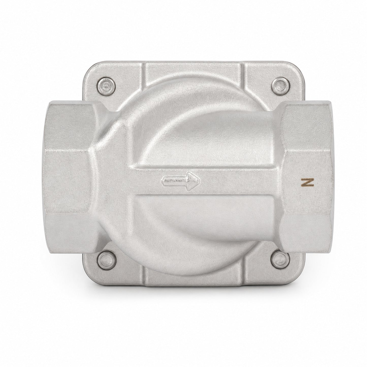 Électrovanne 1-1/2" - Acier inoxydable 12 V CC normalement fermée avec joint Viton, type boîte de jonction