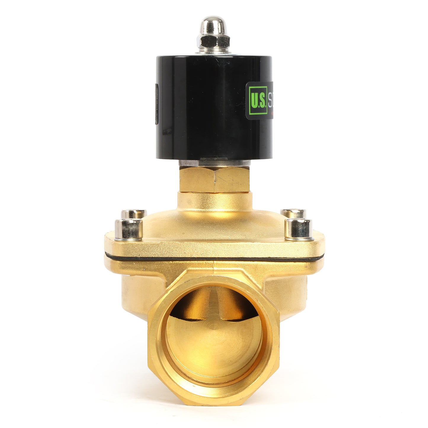 2"-Magnetventil – 12-V-Gleichstrom-Magnetventil, Messing, normalerweise offen, Viton-Dichtung