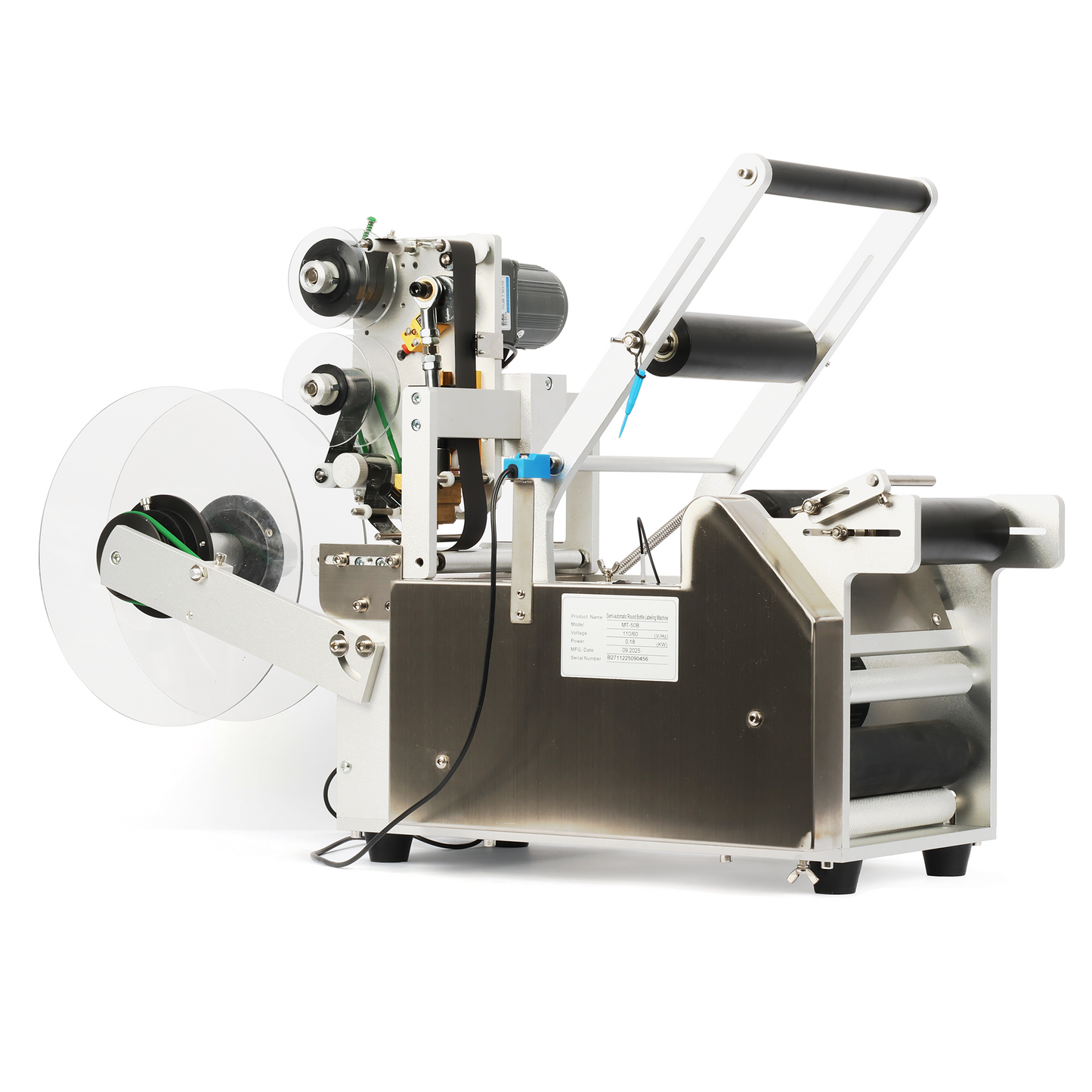 Semi-Automatic Round Bottle Labeling and Coding Machine