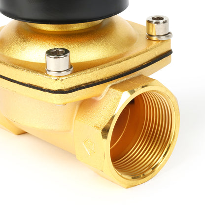 1-1/2" Zinc-Alloy Solenoid Valve - 110V AC, NBR Seal, Normally Closed