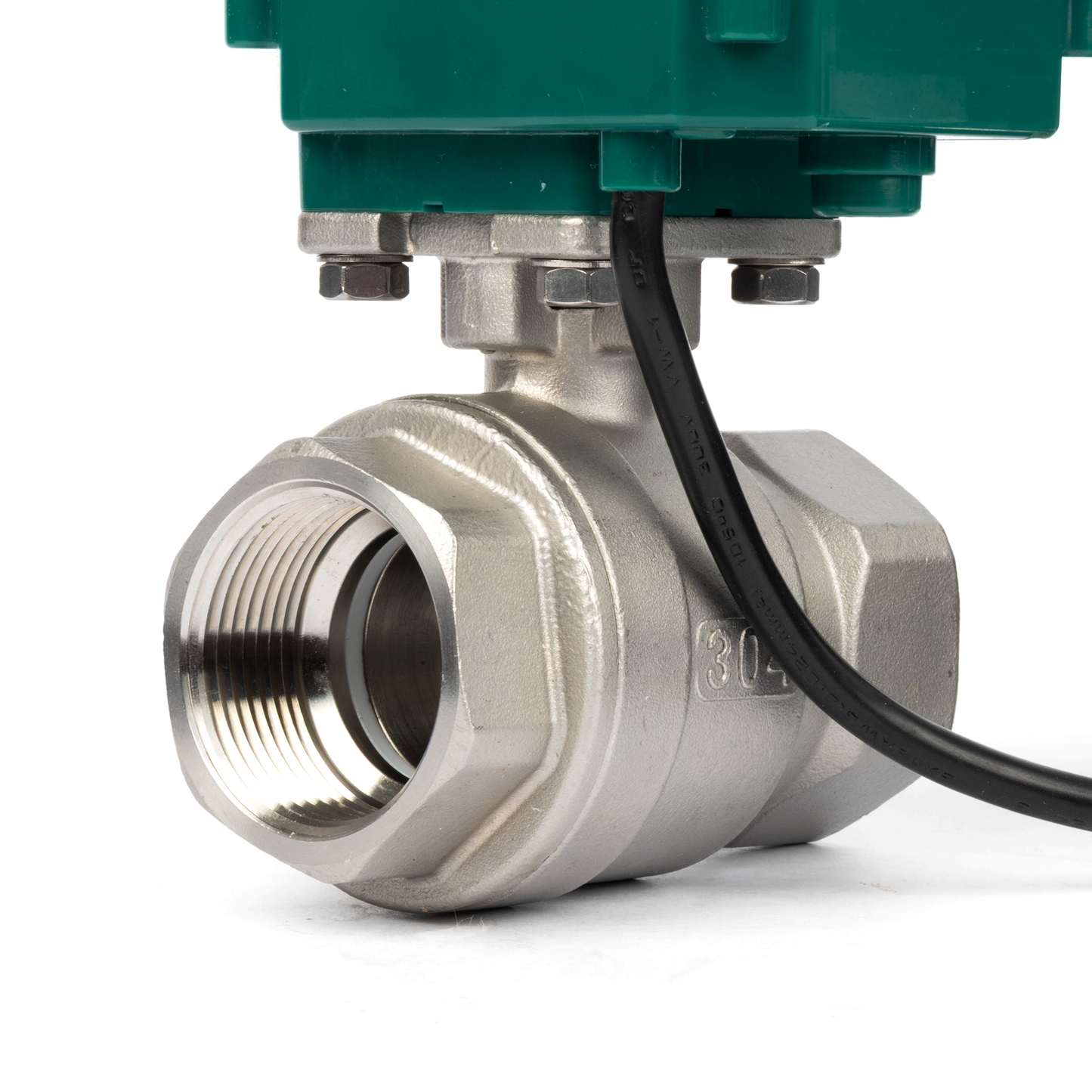 U.S. Solid 1-1/4"" Μηχανοκίνητη σφαιρική βαλβίδα, 110VAC, ανοξείδωτο ατσάλι, αυτόματη επιστροφή, κανονικά κλειστό, με βύσμα ΗΠΑ