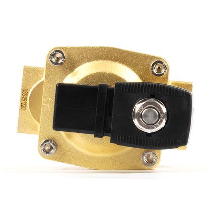 1" Brass  Solenoid Valve - 24V AC, Normally Closed, 4.4-232 PSI, VITON Seal