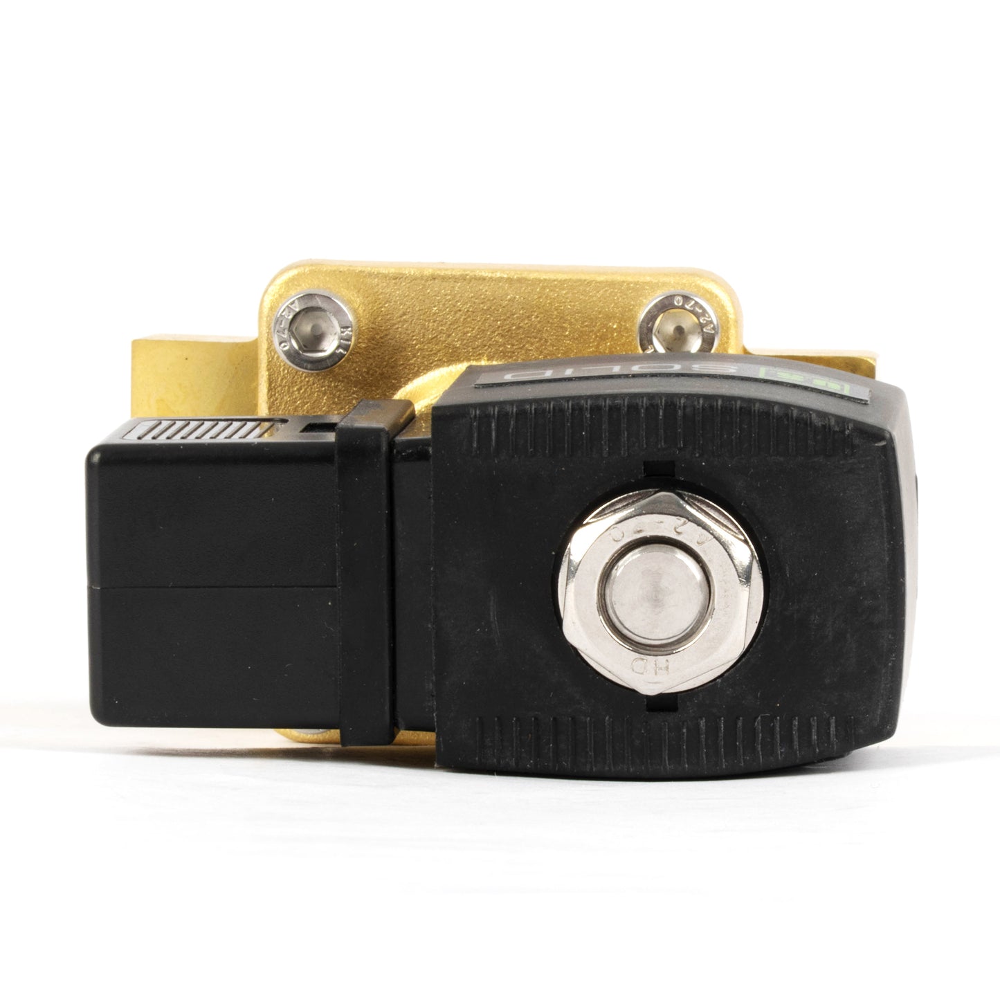 Katup Solenoid Kuningan 3/8" - 110V / 220V AC, Tertutup Normal, 4,4-232 PSI, Segel VITON