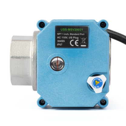 Vanne à boisseau sphérique motorisée en laiton 1" - Vanne à boisseau sphérique électrique 110 V CA, retour automatique, normalement fermée