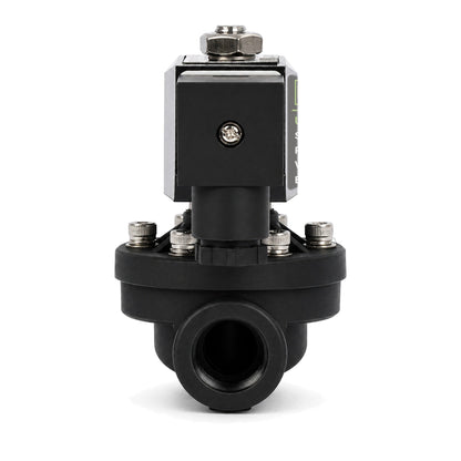 1/2" Plastic PA66 Solenoid Valve 24V AC, 0-6 Bar, Normally Open, NBR Seal for Water, Air