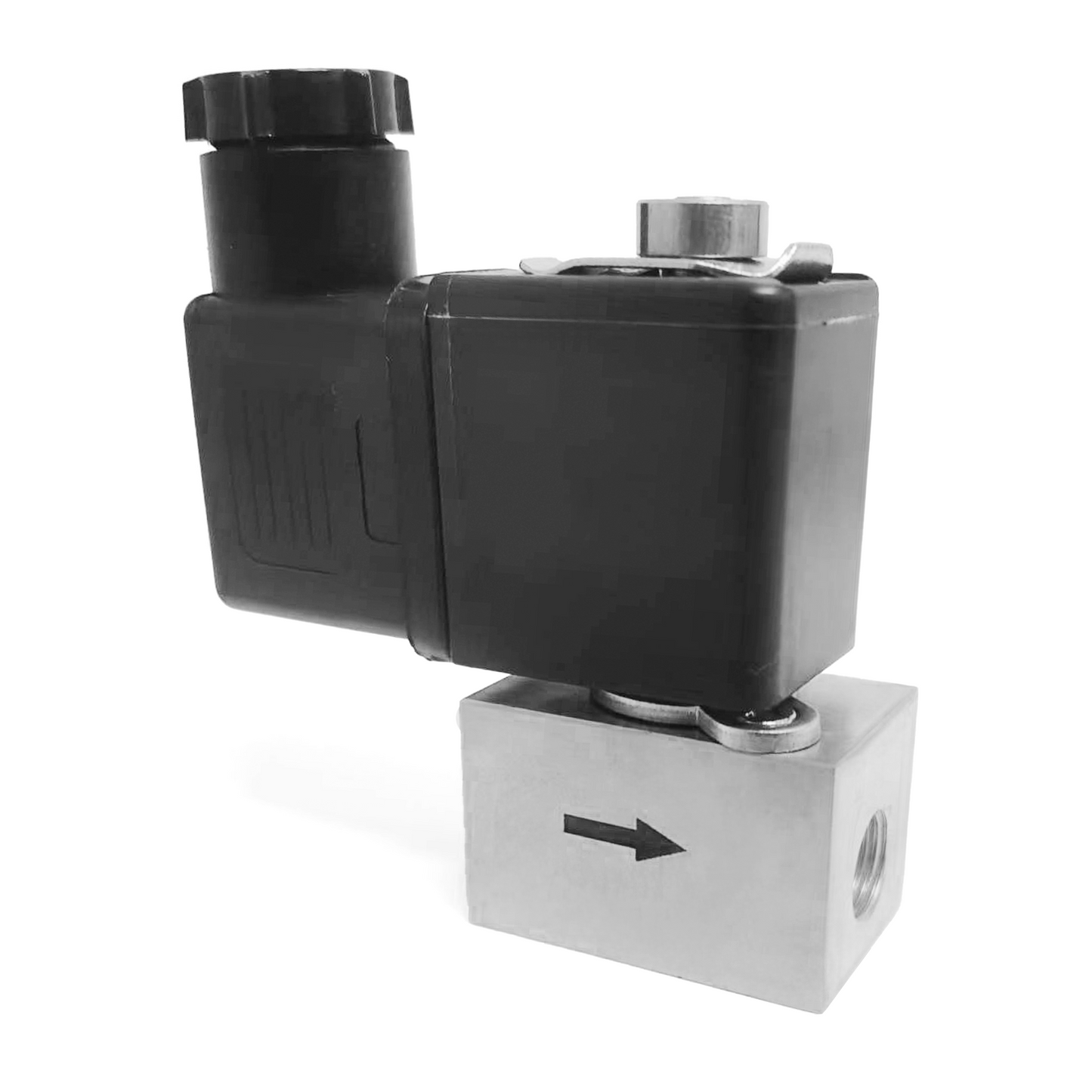 Direct Acting Proportional Solenoid Valve - 1/8" 316 Stainless Steel, High Pressure Differential, 24V DC, Normally Closed, VITON Seal