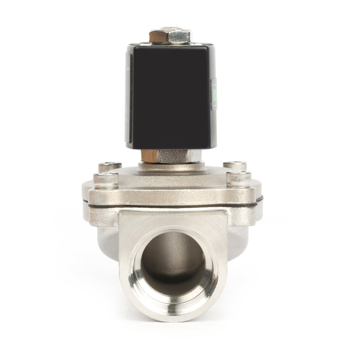 Katup Solenoid Elektrik Stainless Steel 1" - 12V DC, Normally Closed, 145 PSI, VITON