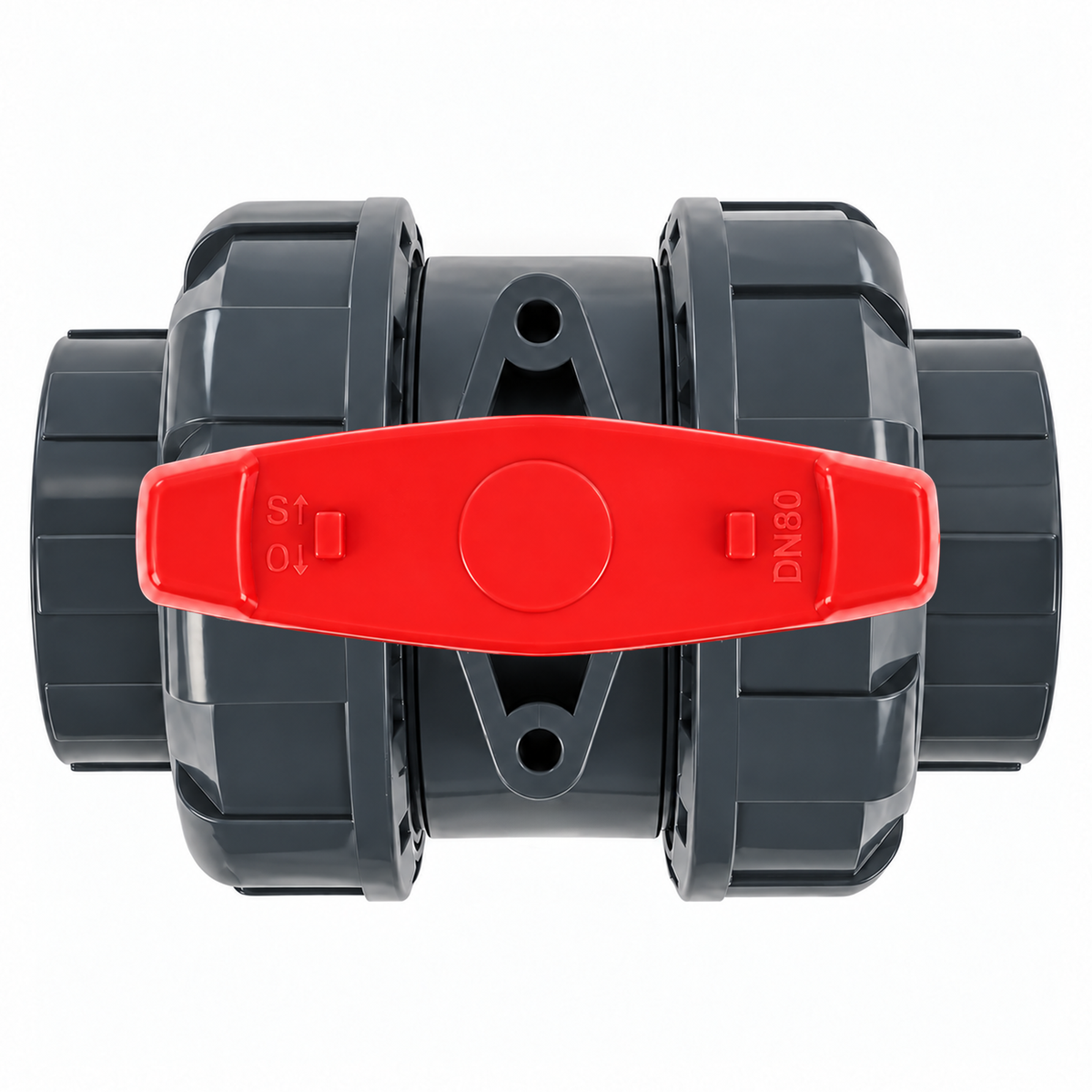 3"-PVC-Kugelhahn mit echter Verschraubung, voller Durchgang, Steckmuffe, kompatibel mit Schedule 40 und 80, 150 psi, PTFE-Dichtung, EPDM-O-Ring