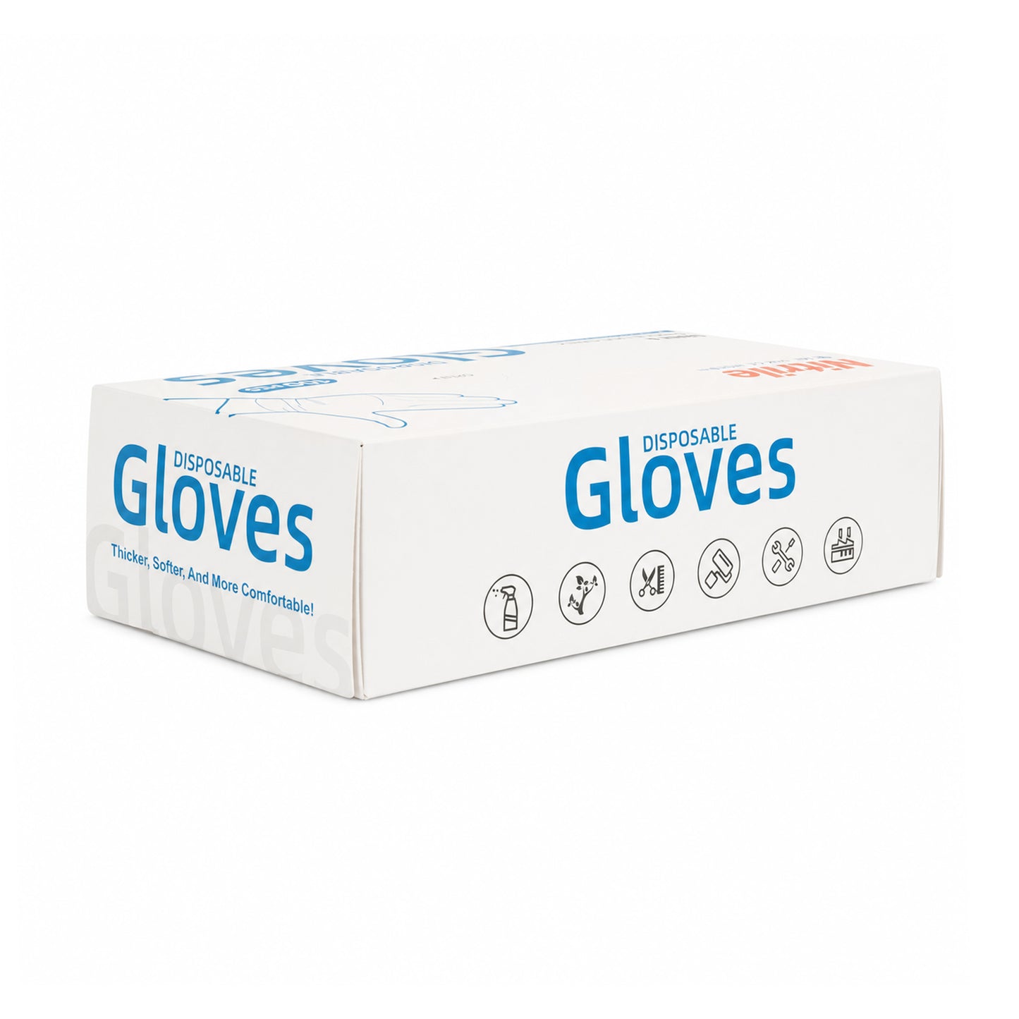 Luvas de nitrilo para exame – Sem látex, sem pó, 4g, luvas descartáveis ​​seguras para contato com alimentos para uso médico, doméstico e de limpeza.