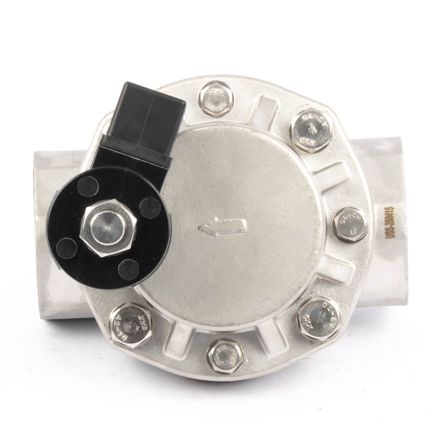 Électrovanne haute température - 50 mm (2") en acier inoxydable, 50 bar (725 PSI), 24 V CA, 150 °C (302 °F), normalement fermée, joint VITON