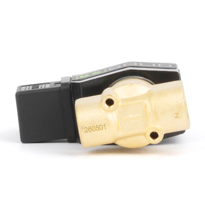 Válvula solenoide elétrica de latão de 3/8", 24 V CA, normalmente aberta, com vedação em Viton.