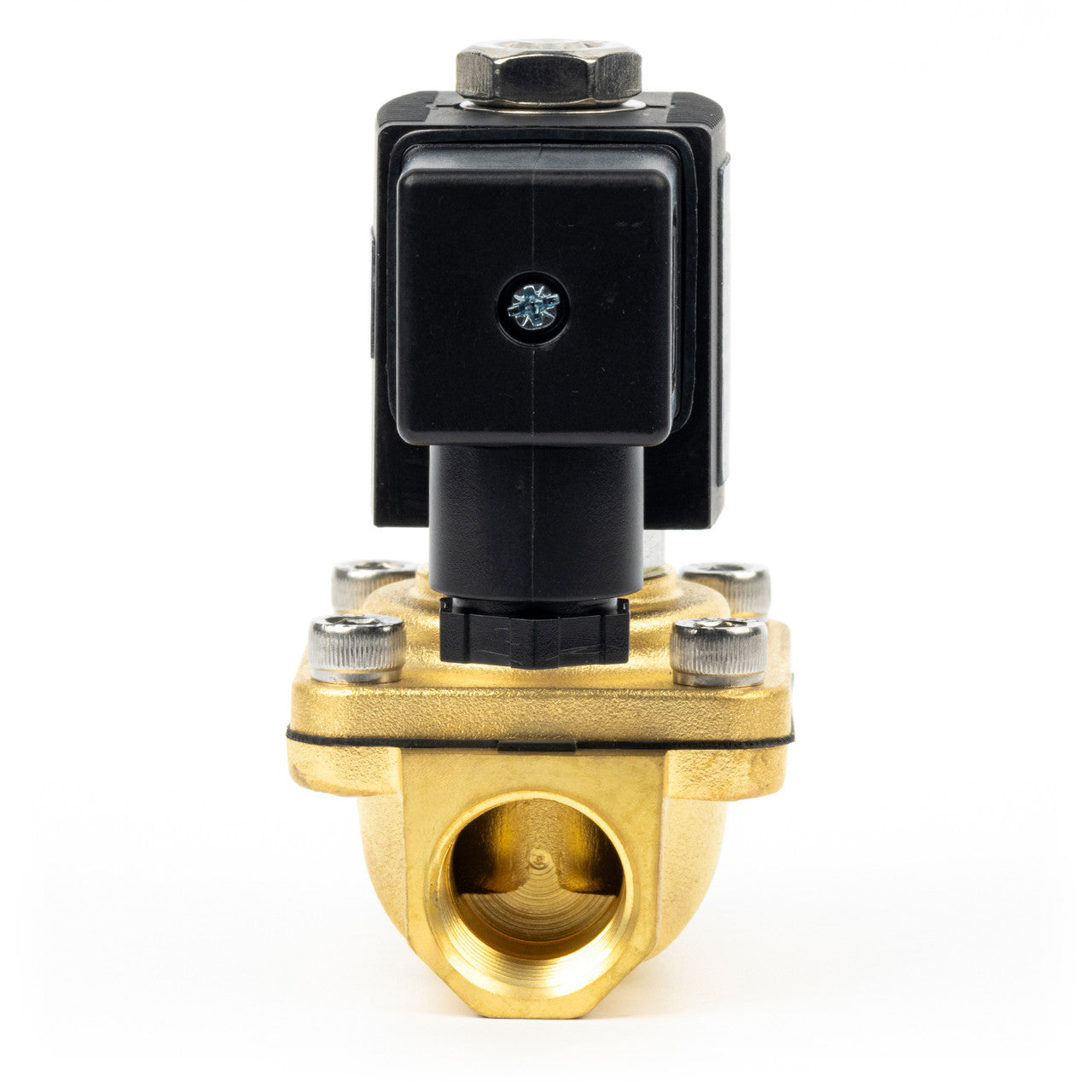 1/2" Solenoid Valve - Brass 110V AC Normally Closed with Viton Seal, Junction Box Type